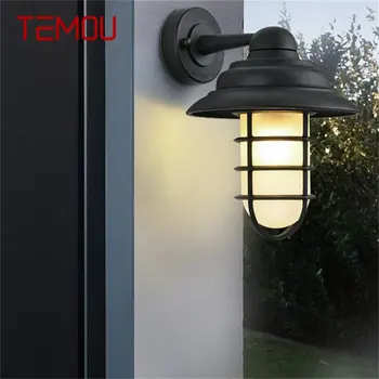 · Уличные настенные светильники TEMOU в стиле ретро, Классическое Светодиодное Освещение, Водонепроницаемые Бра IP65 Для дома, Веранды, Виллы